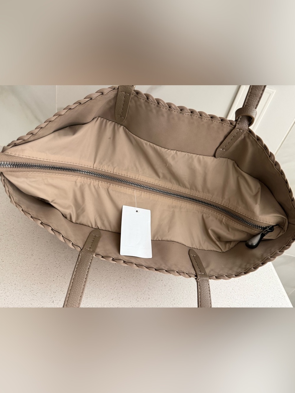 NAGHEDI Jetsetter Woven Tote Bag Cashmere - Picture 13 of 13